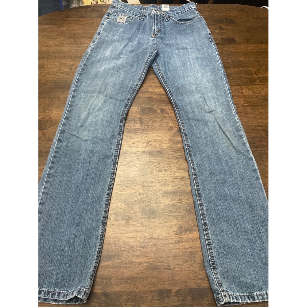 Cinch Western Jeans Mens 29x34 Blue Medium Wash Straight Leg Denim MB98034001